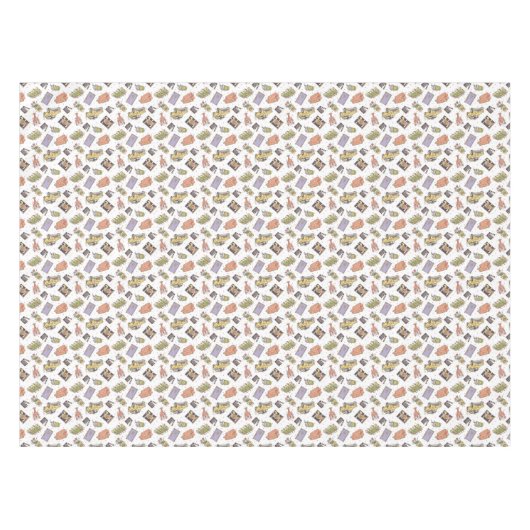 友だち™ |水玉模様アイコンのパターン テーブルクロス (正面(横))