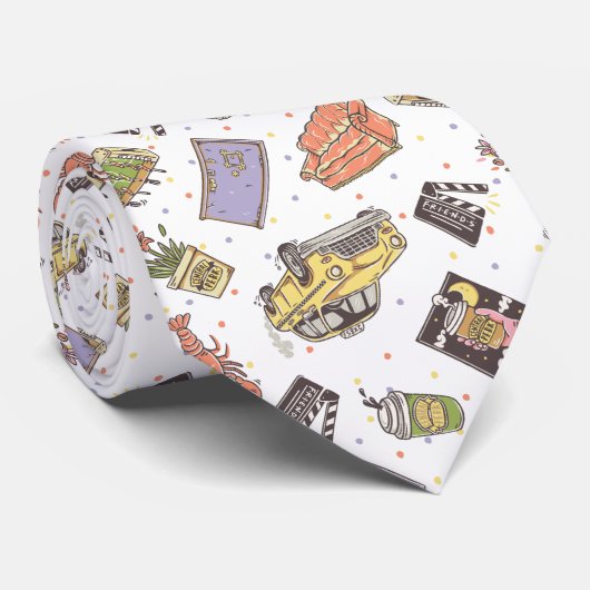 友だち™ |水玉模様アイコンのパターン ネクタイ (ロール)