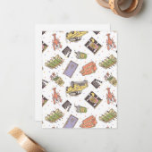 友だち™ |水玉模様アイコンのパターン ノートカード (正面/裏面インサイチュ)