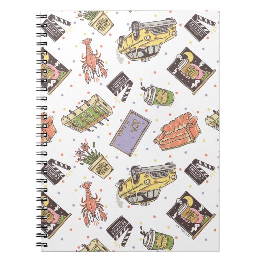 友だち™ |水玉模様アイコンのパターン ノートブック (正面)