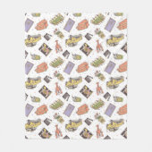 友だち™ |水玉模様アイコンのパターン フリースブランケット (正面)