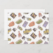 友だち™ |水玉模様アイコンのパターン ポストカード (正面/裏面)