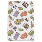 友だち™ |水玉模様アイコンのパターン ミディアムペーパーバッグ (正面)