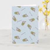 友だち™ |水玉模様中央パークパターン カード (黄色い花)