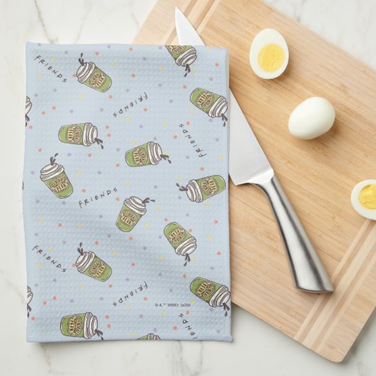 友だち™ |水玉模様中央パークパターン キッチンタオル (四つ折り)