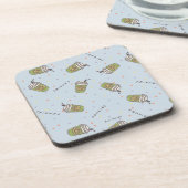 友だち™ |水玉模様中央パークパターン コースター (左側)