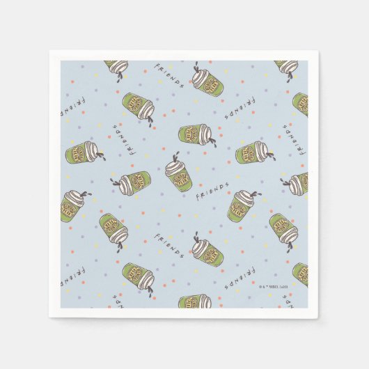 友だち™ |水玉模様中央パークパターン スタンダードカクテルナプキン (正面)