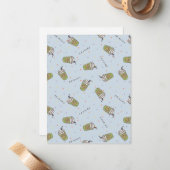 友だち™ |水玉模様中央パークパターン ノートカード (正面/裏面インサイチュ)