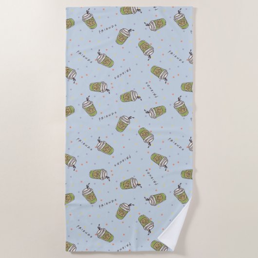 友だち™ |水玉模様中央パークパターン ビーチタオル (正面)