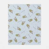 友だち™ |水玉模様中央パークパターン フリースブランケット (正面)