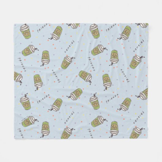 友だち™ |水玉模様中央パークパターン フリースブランケット (正面(横))