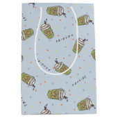 友だち™ |水玉模様中央パークパターン ミディアムペーパーバッグ (正面)