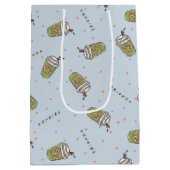 友だち™ |水玉模様中央パークパターン ミディアムペーパーバッグ (裏面)