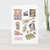 友だち™ |漫画のアイコンのグラフィック カード (正面)