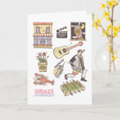 友だち™ |漫画のアイコンのグラフィック カード (黄色い花)