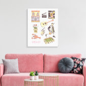 友だち™ |漫画のアイコンのグラフィック キャンバスプリント (インサイチュ (リビング))