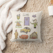 友だち™ |漫画のアイコンのグラフィック クッション (ブランケット)