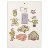 友だち™ |漫画のアイコンのグラフィック クリップボード (裏面)