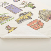 友だち™ |漫画のアイコンのグラフィック シェルパブランケット (3/4)