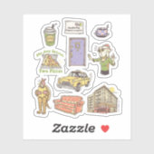 友だち™ |漫画のアイコンのグラフィック シール (シート)