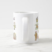 友だち™ |漫画のアイコンのグラフィック ジャンボコーヒーマグカップ (裏面)