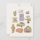 友だち™ |漫画のアイコンのグラフィック ノートカード (正面)