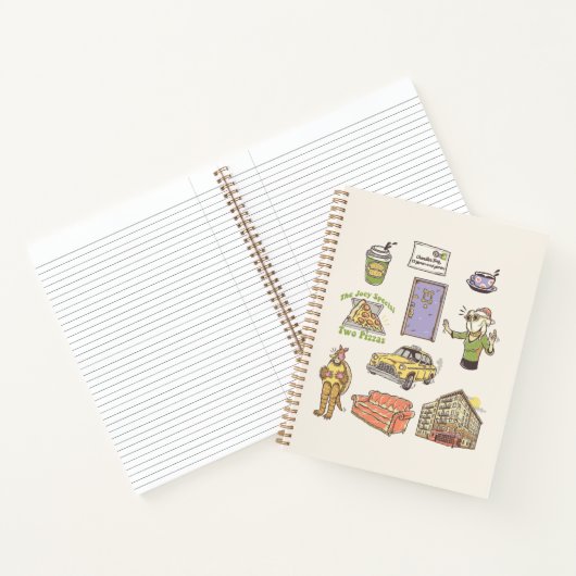 友だち™ |漫画のアイコンのグラフィック ノートブック (内部)