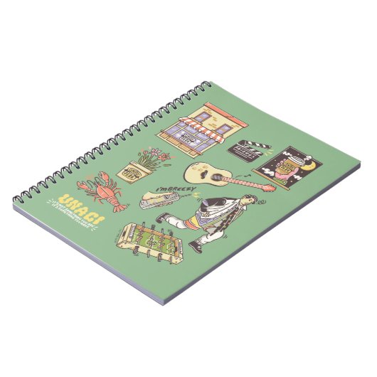 友だち™ |漫画のアイコンのグラフィック ノートブック (左側)