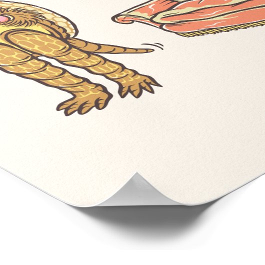 友だち™ |漫画のアイコンのグラフィック ポスター (角)