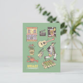 友だち™ |漫画のアイコンのグラフィック ポストカード (スタンド正面)