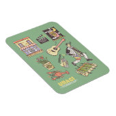 友だち™ |漫画のアイコンのグラフィック マグネット (右側)