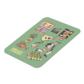 友だち™ |漫画のアイコンのグラフィック マグネット (左側)