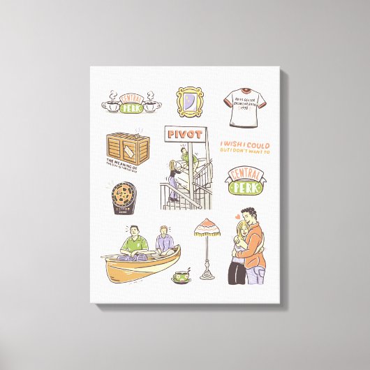 友だち™ |漫画のアイコン キャンバスプリント (正面)