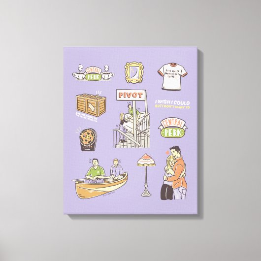 友だち™ |漫画のアイコン キャンバスプリント (正面)