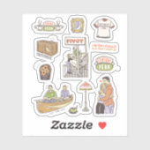 友だち™ |漫画のアイコン シール (シート)