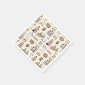 友だち™ |漫画のアイコン スタンダードカクテルナプキン (角)