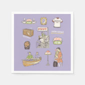 友だち™ |漫画のアイコン スタンダードカクテルナプキン (正面)