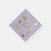 友だち™ |漫画のアイコン スタンダードカクテルナプキン (角)