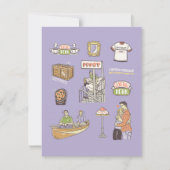 友だち™ |漫画のアイコン ノートカード (正面)