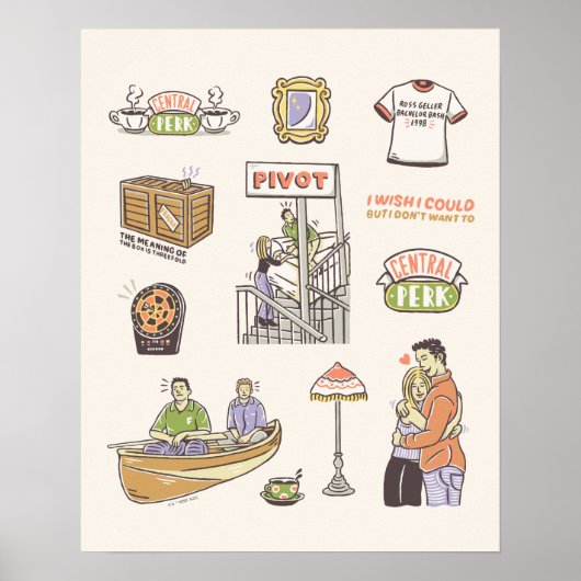 友だち™ |漫画のアイコン ポスター (正面)