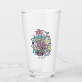 友だち™ | 漫画のコラージュ タンブラーグラス (正面)