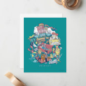 友だち™ | 漫画のコラージュ ノートカード (正面/裏面インサイチュ)