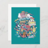 友だち™ | 漫画のコラージュ ノートカード (正面/裏面)