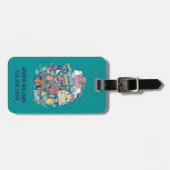 友だち™ | 漫画のコラージュ ラゲッジタグ (正面横)