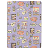 友だち™ |紫色のアイコンパターン クリップボード (裏面)