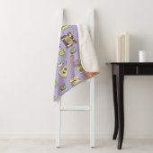 友だち™ |紫色のアイコンパターン シェルパブランケット (インサイチュ)