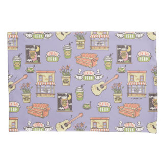 友だち™ |紫色のアイコンパターン 枕カバー