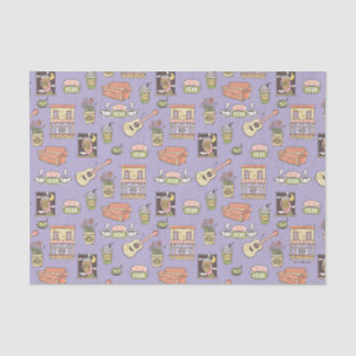 友だち™ |紫色のアイコンパターン 薄葉紙