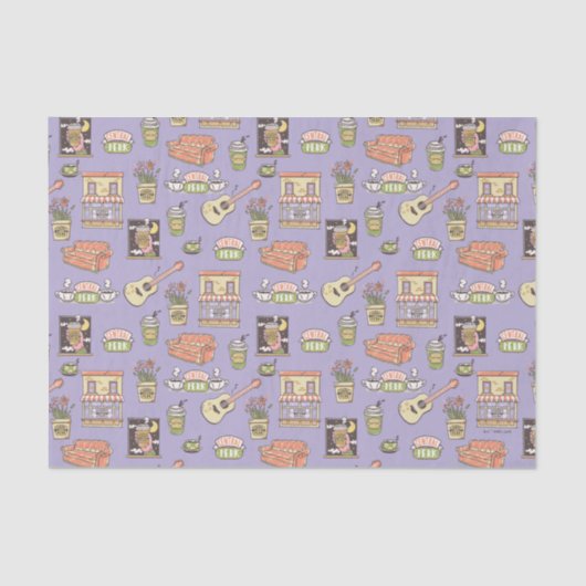 友だち™ |紫色のアイコンパターン 薄葉紙 (正面)