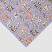 友だち™ |紫色のアイコンパターン 薄葉紙 (詳細)